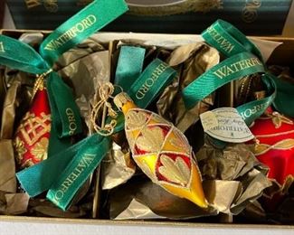 3pc Waterford Yuletide Memories Christmas Ornaments Set in Box 115953