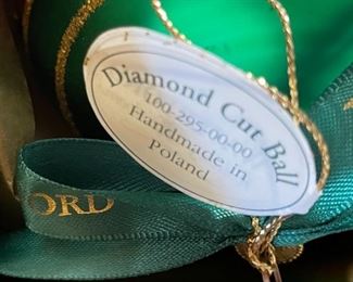 Waterford Diamond Cut Ball Christmas Ornament