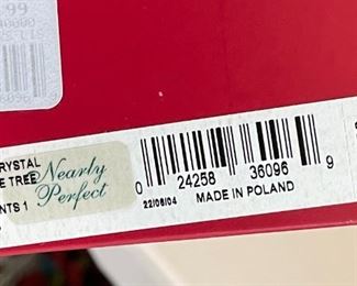 Waterford Snow Crystal Lismore Tree Christmas Ornament