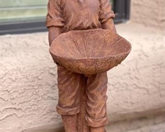 Resin Boy Patio Statue 23 inches high