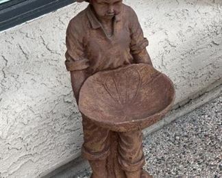 Resin Boy Patio Statue 23 inches high