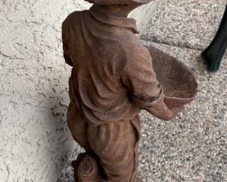 Resin Boy Patio Statue 23 inches high