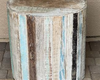 Rustic Weathered Wood Patio Plant Stand 24 x 25 in