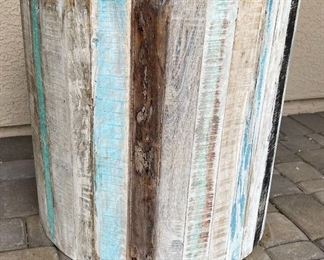 Rustic Weathered Wood Patio Plant Stand 24 x 25 in