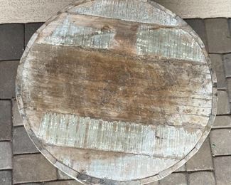 Rustic Weathered Wood Patio Plant Stand 24 x 25 in