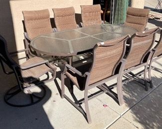 9pc Tropitone Outdoor Patio Table & Chairs