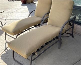 2pc Alu-mont Chaise Lounge Chairs Pair 40 x 20 x 65in HxWxD