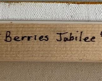 Original Art Christine Demma Berries Jubilee Painting 20.5x30in