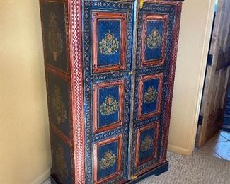 Rustic Old World Mexico 3 Shelf Cabinet 60x38.5x18in HxWxD