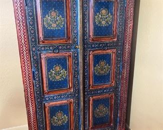 Rustic Old World Mexico 3 Shelf Cabinet 60x38.5x18in HxWxD