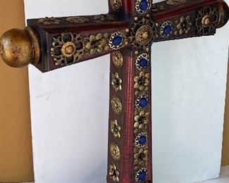 Old Work Rustic Mexico Cross 30x20in