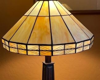 Bronze Mission Slag Table Lamp Single 23in H x 14in Diameter