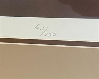 Signed Litho Shawn Hawbold Eskimo Boy Portrait 62/200 Framed Lithographic Print Frame: 27.5 x 24in