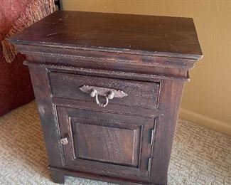 Rustic Wood Nightstand Single 30x24x16