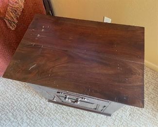 Rustic Wood Nightstand Single 30x24x16