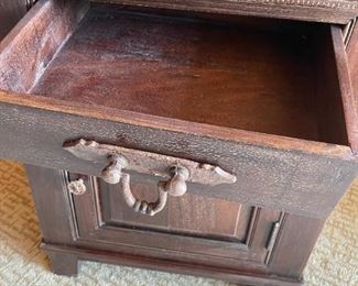 Rustic Wood Nightstand Single 30x24x16