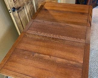 Antique Oak Gate Leg Drop Leaf Table Unfolded 60x36in folded: 36x14