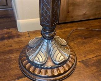 2pc Ornate Floor Lamps pair 62in H x 12in Diameter Base