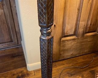 2pc Ornate Floor Lamps pair 62in H x 12in Diameter Base