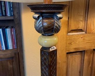 2pc Ornate Floor Lamps pair 62in H x 12in Diameter Base