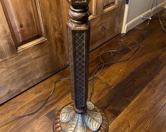 2pc Ornate Floor Lamps pair 62in H x 12in Diameter Base