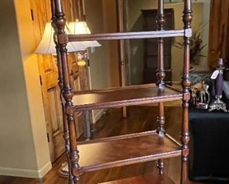 Thomasville Ernest Hemingway Shelf Unit 4-Tier Bookshelf with drawer #1 72.25 x 25.75 x 14in HxWxD