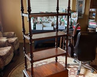 Thomasville Ernest Hemingway Shelf Unit 4-Tier Bookshelf with drawer #1 72.25 x 25.75 x 14in HxWxD