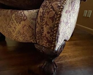 #1 La-Z-Boy Buchanan High Leg Recliner Wingback Clawfoot Reclining Chair 45 x 39 x 37in<BR>Seat Height: 21 in HxWxD