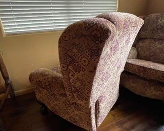 #2 La-Z-Boy Buchanan High Leg Recliner Wingback Clawfoot Reclining Chair 45 x 39 x 37in<BR>Seat Height: 21 in HxWxD