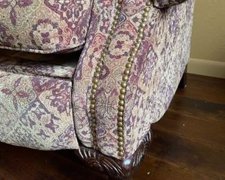 #2 La-Z-Boy Buchanan High Leg Recliner Wingback Clawfoot Reclining Chair 45 x 39 x 37in<BR>Seat Height: 21 in HxWxD