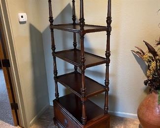 Thomasville Ernest Hemingway Shelf Unit 4-Tier Bookshelf with drawer #2 72.25 x 25.75 x 14in HxWxD