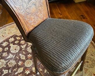 Thomasville Ernest Hemingway PaPa Writing Desk & Stool Collectors Set Desk: 55.5x44.25 x 26in<BR> Chair: 41” x 18” x 21” <BR>seat height: 31 HxWxD