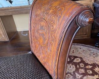 Thomasville Ernest Hemingway PaPa Writing Desk & Stool Collectors Set Desk: 55.5x44.25 x 26in<BR> Chair: 41” x 18” x 21” <BR>seat height: 31 HxWxD