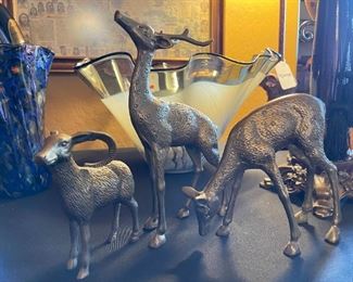 3pc Brass Animals Figures 10x6