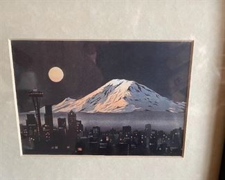 Byron Birdsall City lights Framed Print Frame: 9.75 x 10.75in