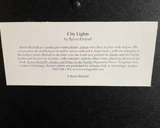 Byron Birdsall City lights Framed Print Frame: 9.75 x 10.75in