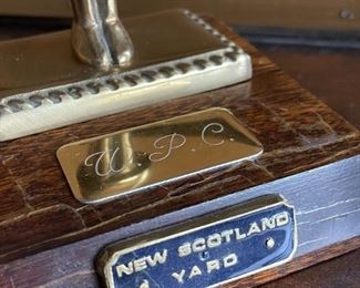 New Scotland Yard Brass Figure Trophy 7.5 x 4.5