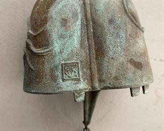 22in Mid Century Paolo Soleri Bronze Wind Chime Bell Arcosanti Big bell 22x5.25