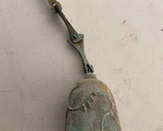 22in Mid Century Paolo Soleri Bronze Wind Chime Bell Arcosanti Big bell 22x5.25