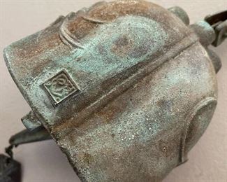 22in Mid Century Paolo Soleri Bronze Wind Chime Bell Arcosanti Big bell 22x5.25