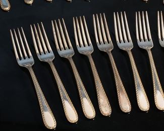 70pc Set S. Kirk & Son Golden Winslow Sterling Silver Flatware Set KIRK STIEFF 70pc