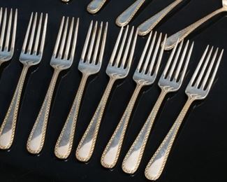 70pc Set S. Kirk & Son Golden Winslow Sterling Silver Flatware Set KIRK STIEFF 70pc