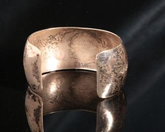 Navajo Vincent J. Platero VJP Sterling Silver Cuff Bracelet Native American Size: 7, 1.25in Wide