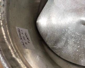 Vintage Foley Aluminum Food Mill Grinder Pot with Red Wooden Handles $20