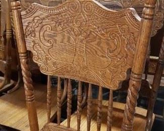 (4) Solid Wood Carved Amish Chairs 18"W x 17.5"D
Floor to Seat 18"H WAS $395 NOW $350
