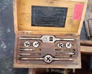 S.W. Card Antique Circa Late 1800's No.301 Diamond Screw Plates Set in Box WAS $95 NOW $80