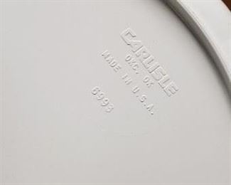 (6) Carlisle Corinthian White #6993 Tulip Round Deli 5 lb Crock Melamine NOS Discontinued WAS $85 NOW $60 per case