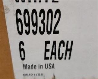 (6) Carlisle Corinthian White #6993 Tulip Round Deli 5 lb Crock Melamine NOS Discontinued WAS $85 NOW $60 per case