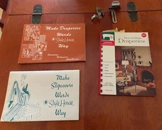 Kenmore Electric Rotary Sewing Machine in Cabinet with Chair, Accessory rack, manuals & Pamphlets Closed 29"W x 19.5"D x 30"H Opened 58"W Call