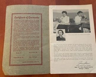 Kenmore Electric Rotary Sewing Machine in Cabinet with Chair, Accessory rack, manuals & Pamphlets Closed 29"W x 19.5"D x 30"H Opened 58"W Call